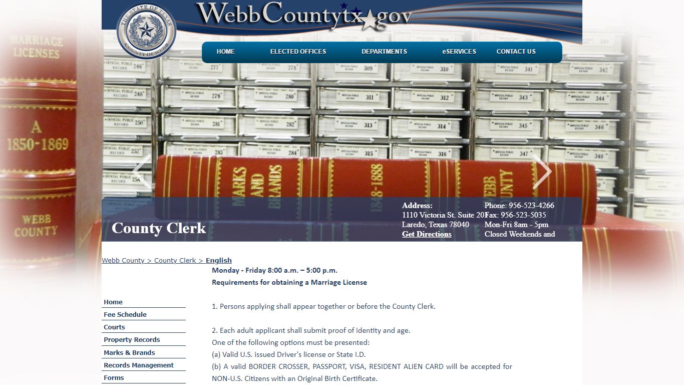 English - Webb County, Texas